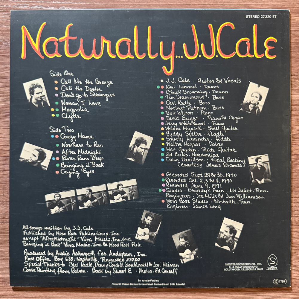 J.J. Cale ‎– Naturally (Германия 1978г.) Т