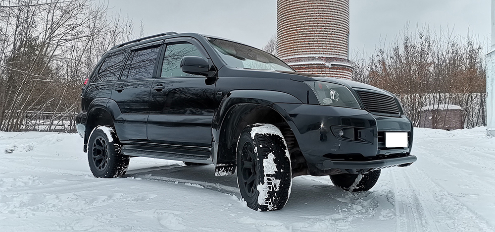 Бампер силовой передний Toyota Land Cruiser Prado 120 c защитой радиатора РИФ