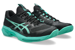 Мужские кроссовки теннисные Asics Solution Speed FF 4 Clay - black/aurora green