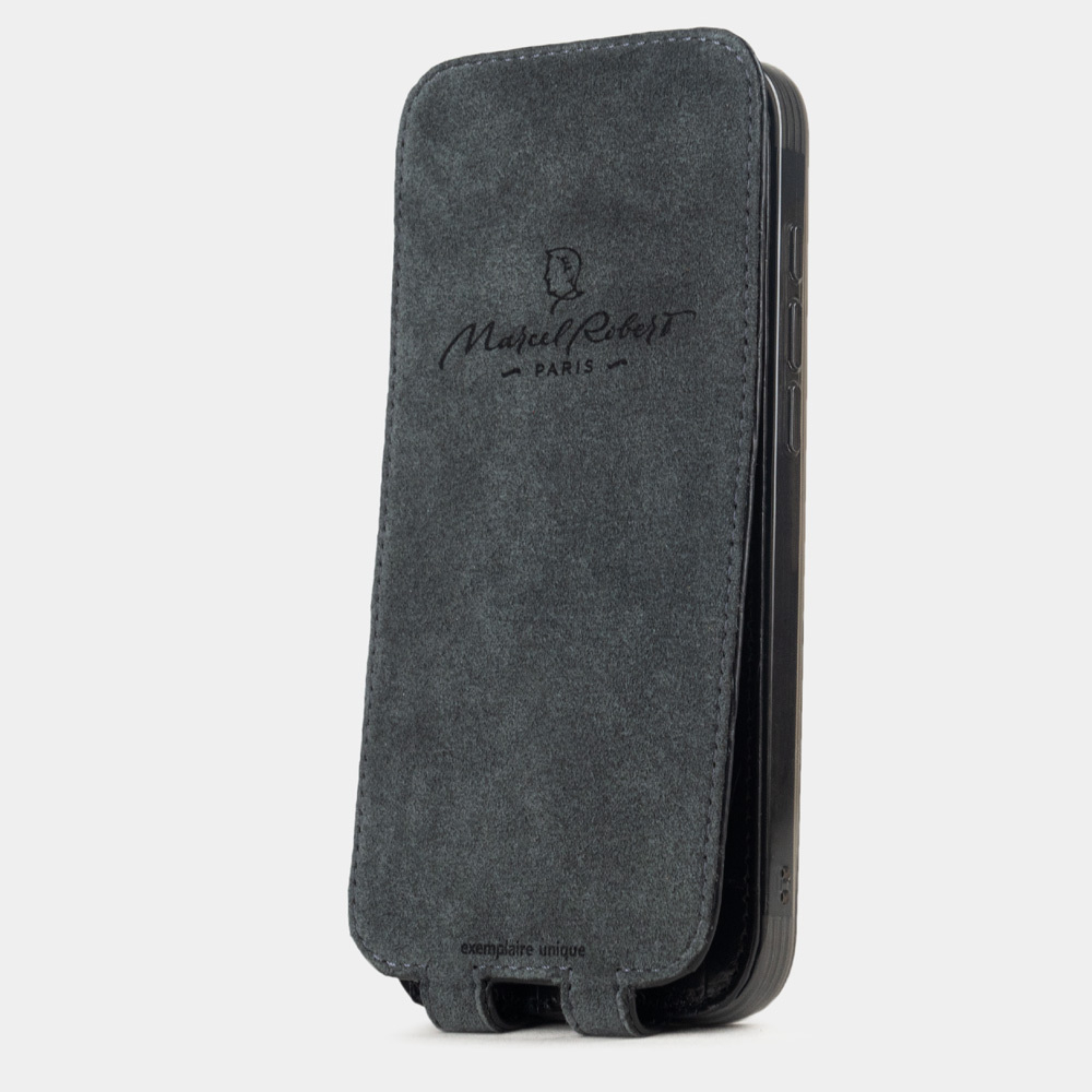 Чехол iPhone 16 Pro Max натуральная кожа аллигатора, черного цвета