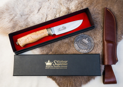 Охотничий нож Theseus M390 Satin светлая рукоять