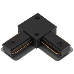 Коннектор ЭРА TR-1PA-LС-BK L-образный для однофазного шинопровода черный | Однофазный шинопровод и аксессуары