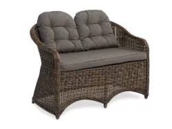 "Равенна" диван двухместный плетенный из ротанга, цвет коричневый