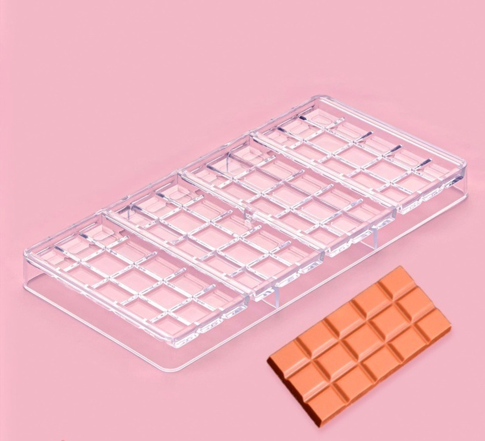Пластиковая форма для шоколада "Плитки" 27*13,5см