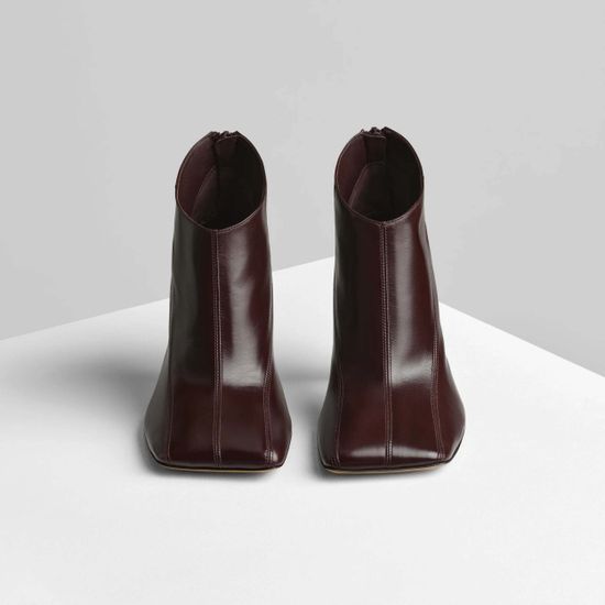 Полусапоги Phoebe Philo Tilt Ankle boot in oxblood leather