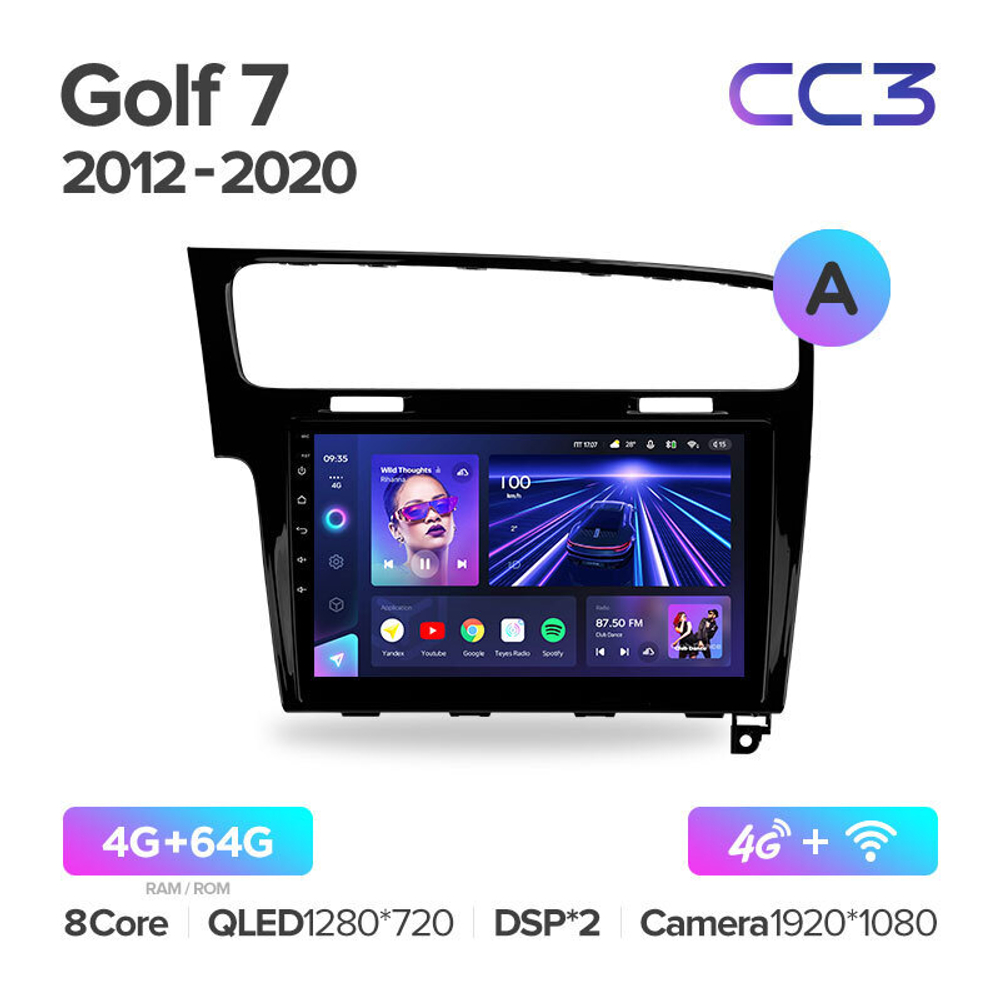 Teyes CC3 10" для Volkswagen Golf 2012-2020