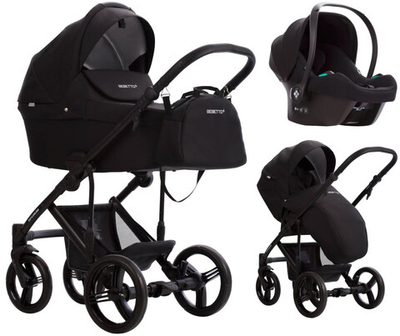 Детская коляска Bebetto Magnum Light 3 в 1 с автокреслом Avionaut Cosmo 05 черный