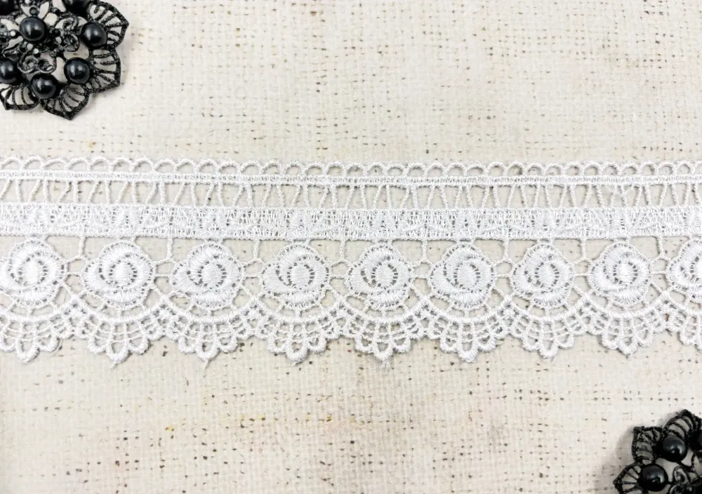 Кружево плетеное, ш. 6 см, белый