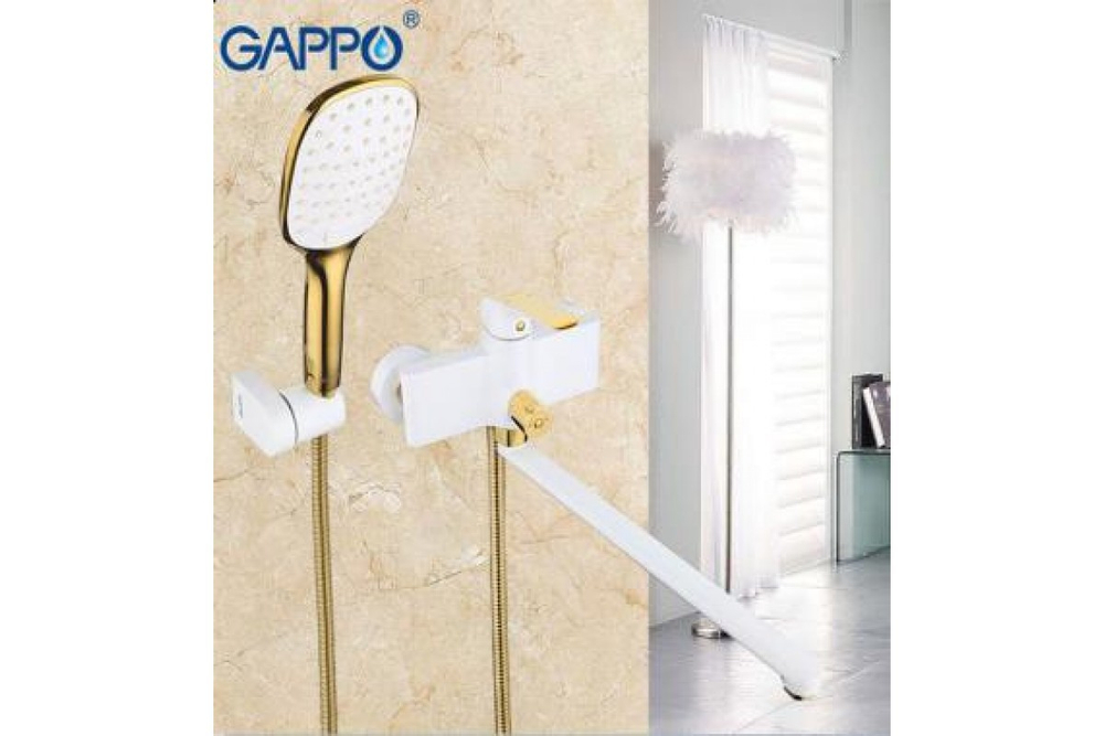 Смеситель для ванны GAPPO белое золото G2280