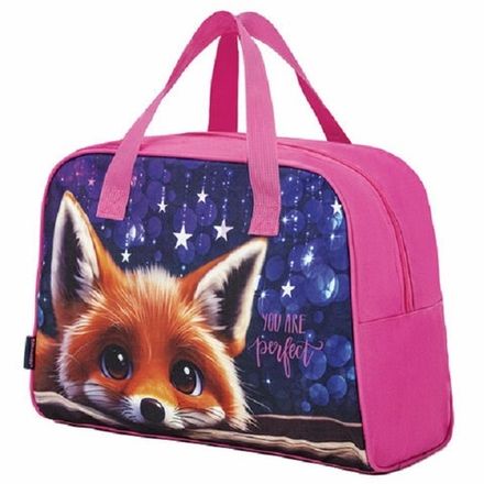 Сумка для занятий  Brauberg Cute fox 35*25*15 см розовая
