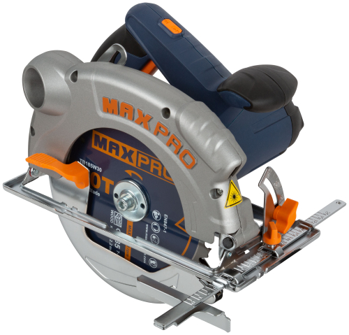 MAX-PRO Пила циркулярная 1300 Вт, 185/20 мм, 4700об/мин, лазер, резиновый кабель, 3,9 кг, коробка 85193
