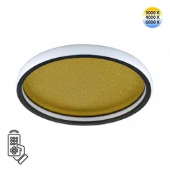7736/60L MITRA LED SN 604 Светильник металл/акрил/белый/золотой/черный LED 60Вт 3000-6500К D450 IP20 пульт ДУ SHIMMERS