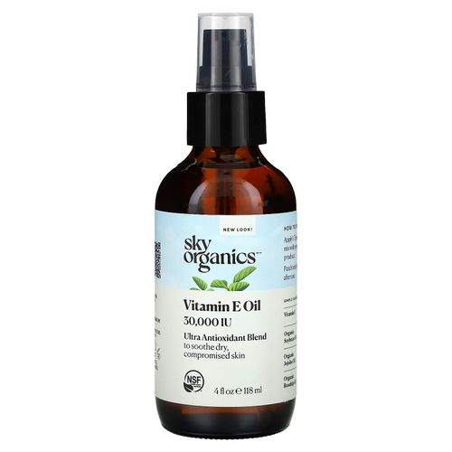 Sky Organics, Масло с витамином E, 36000 МЕ, 118 мл (4 жидк. унц.)