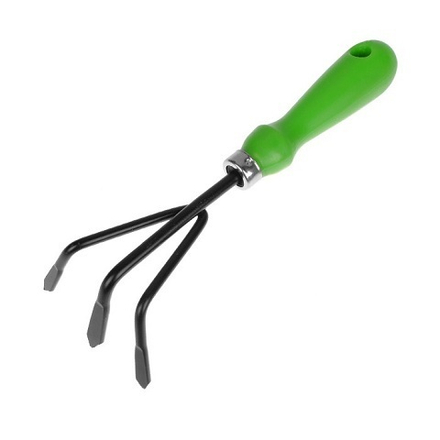 Рыхлитель 3-х зубый с мет черенком и пластиковой ручкой Урожайная сотка Стандарт 9402E