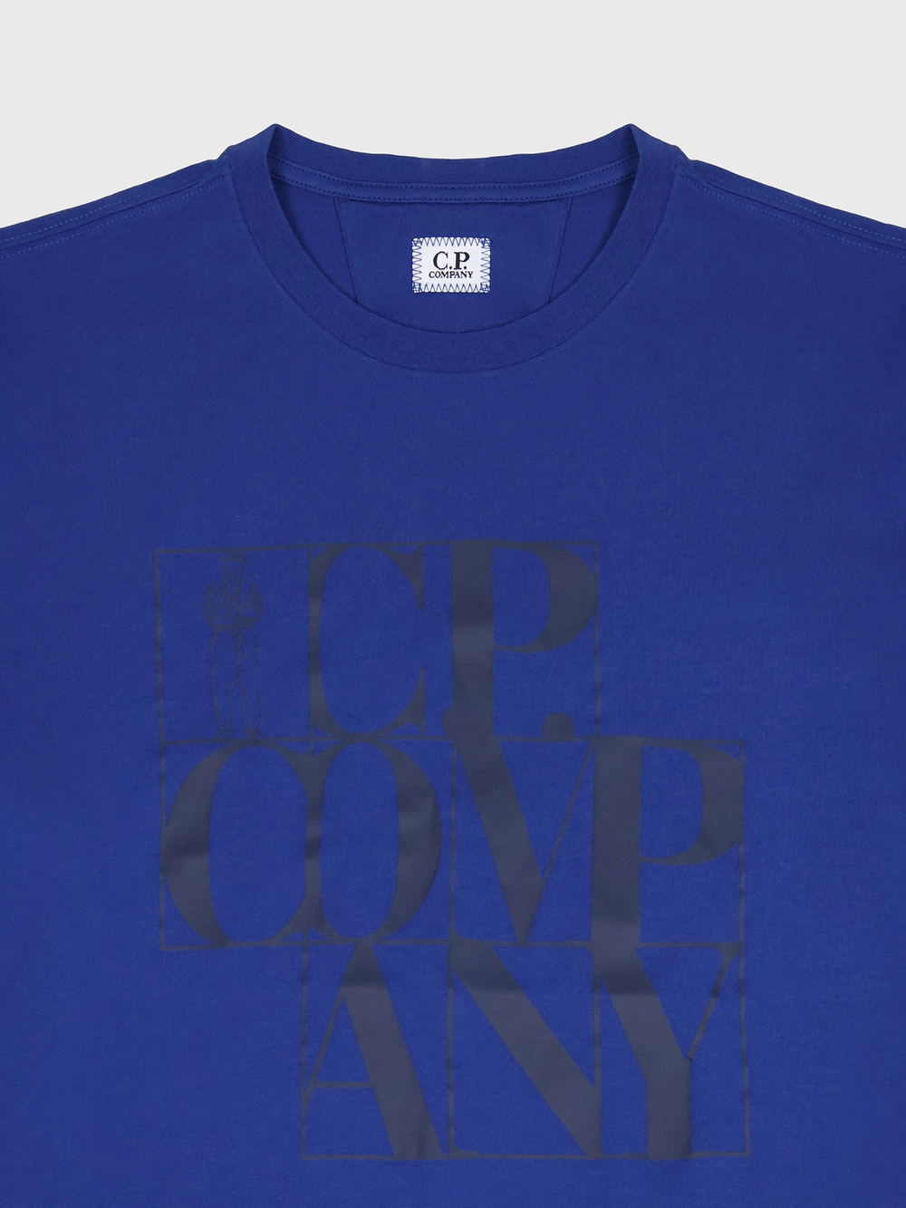 Футболка C.P. Company Logo Print Blue Quartz