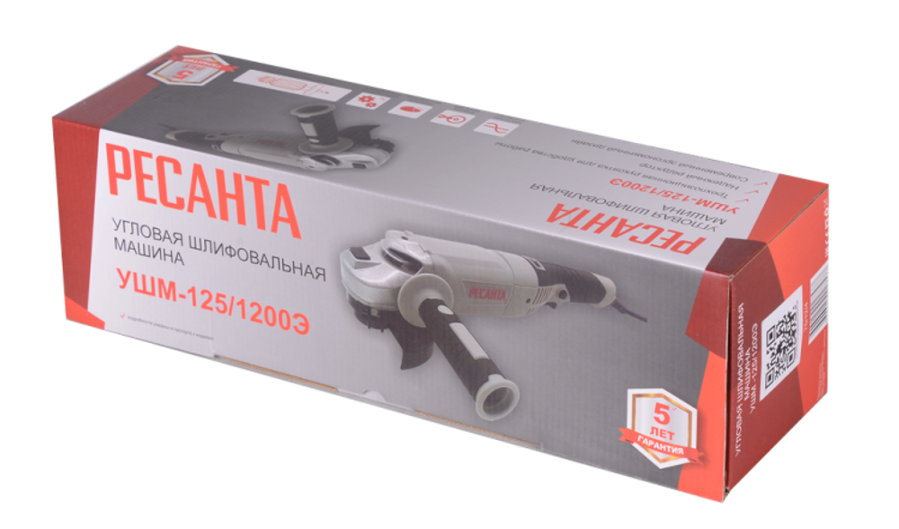 Углошлифовальная машина (болгарка) Ресанта УШМ-125/1200Э