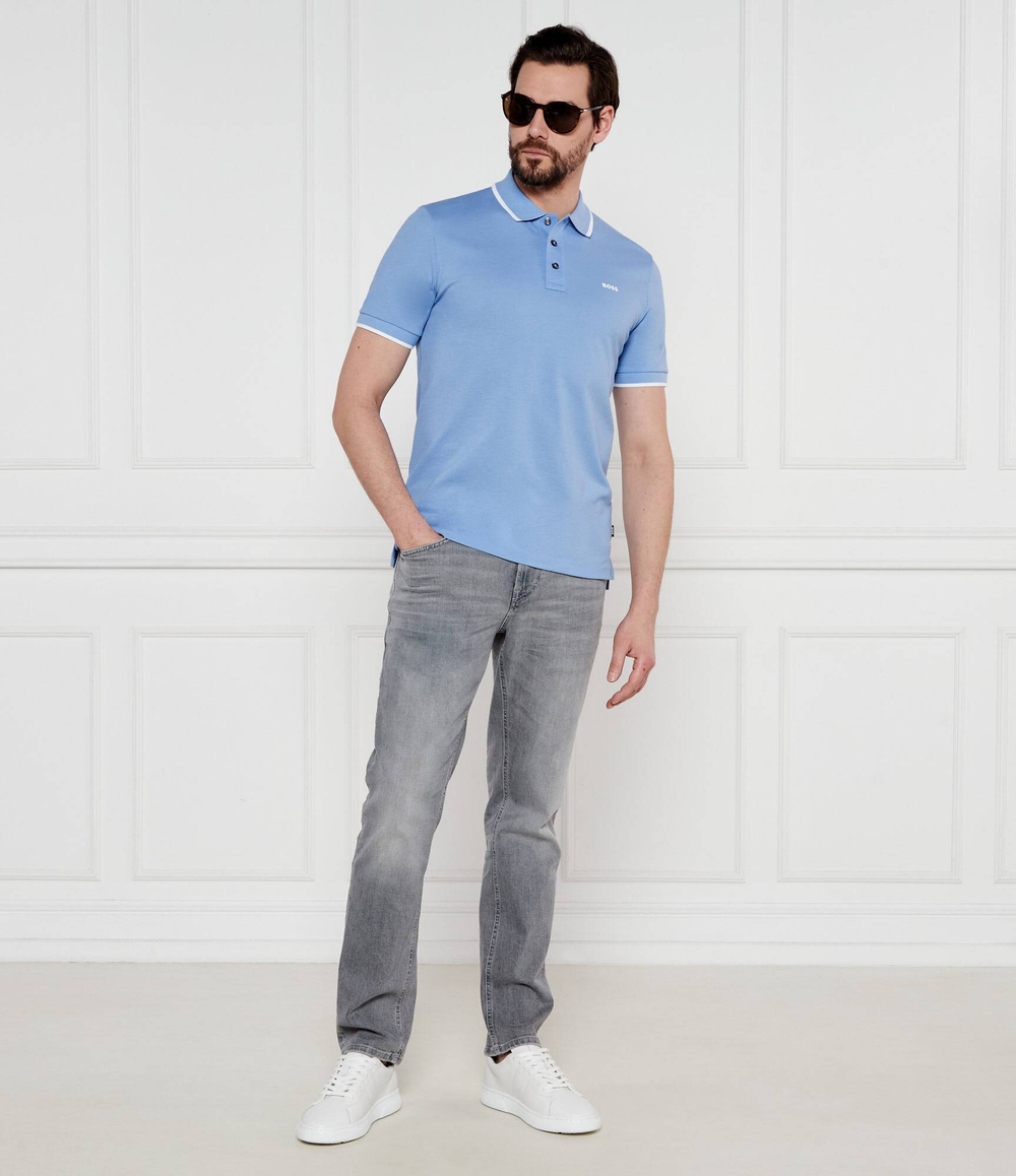 Поло Parlay BOSS BLACK - голубой(50494697)