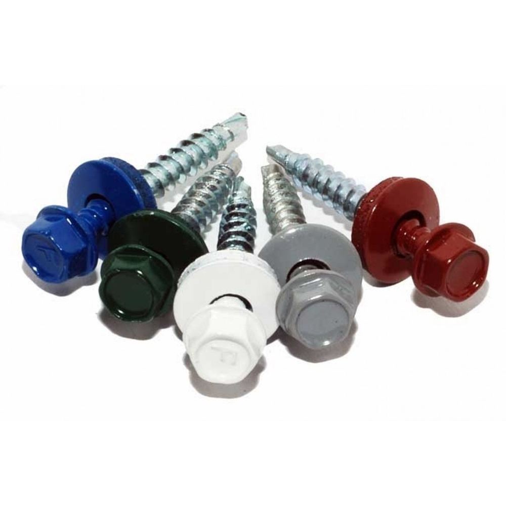 Саморез кровельный 5.5x25 RAL7004 по металлу (3 500шт)