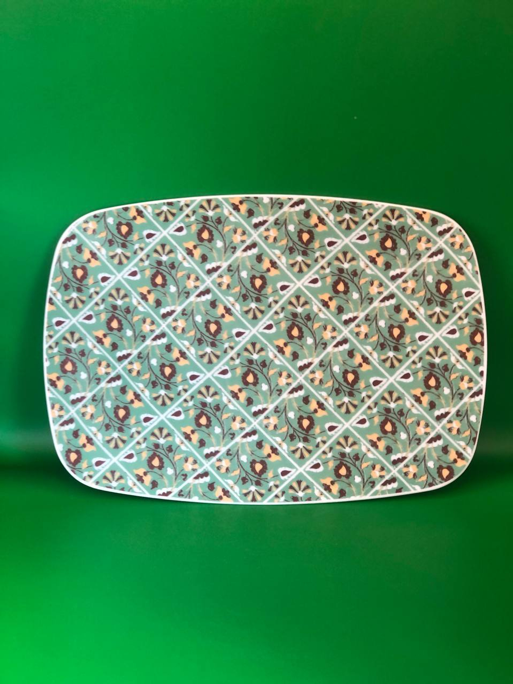 Блюдо малое или сервировочная тарелка. Коллекция  Изразец Коломенское. Птицы. Бревно (Log).