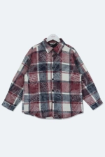 Рубашка на кнопках клетка