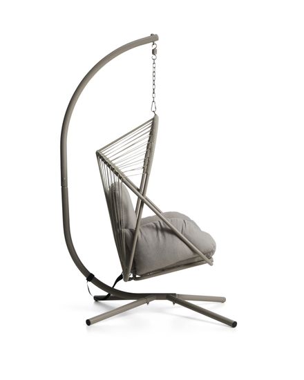 Подвесное кресло Livadi из стали и веревки бежевого цвета