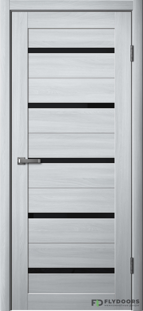 Межкомнатная дверь La Stella 206 (Чёрное стекло) Ясень пепельный