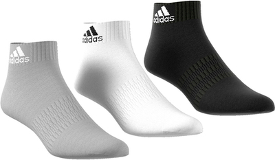 Носки теннисные Adidas Cushion Ankle 3PP - Mgreyh/White/Black