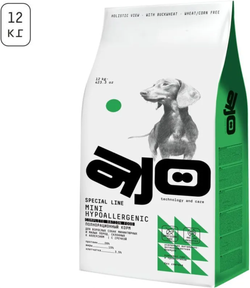 AJO 12кг. (Развес) Гипоаллергенный корм для взрослых собак Миниатюрных и малых пород, с гречкой