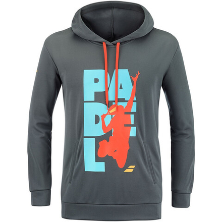 Мужская теннисная кофта Babolat Padel Hood Sweat Men - серый