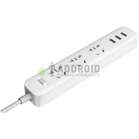 Удлинитель Xiaomi Mi Power Strip Black (3 розетки + 3 USB) (XMCXB01QM)