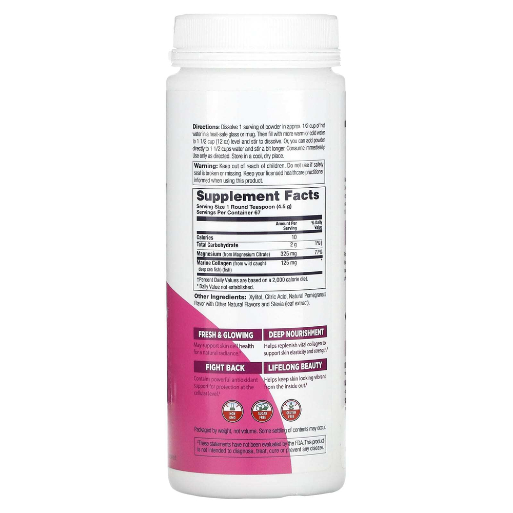 KAL, Pretty Magnesium, напиток для сияющей кожи, гранат, 301 г (10,7 унции)