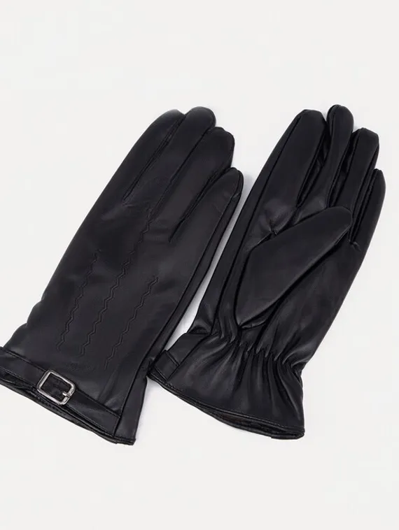 Перчатки женские, безразмерные, без утеплителя, цвет чёрный