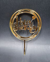 Топпер "Happy Birthday" круглый