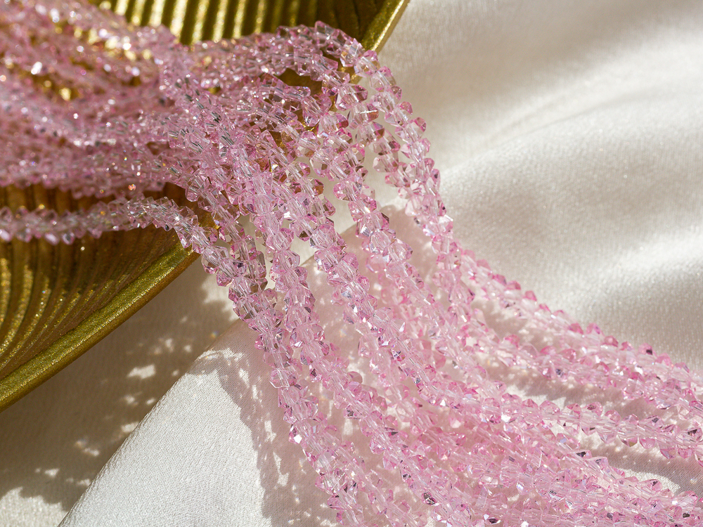 Нить бусин для украшений 4мм (ювелирное стекло)