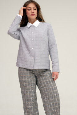 Жакет женский 4446ВП, Серая клетка #485Скл044446ВП