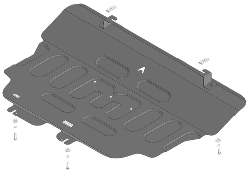 Стандартная Защита картера Двигателя, КПП. 1,5 мм, Сталь. для Jetour X70 Plus 2023-н.в. АвтоСтандарт.59012