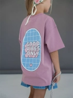 Футболка детская оверсайз в школу трикотажная