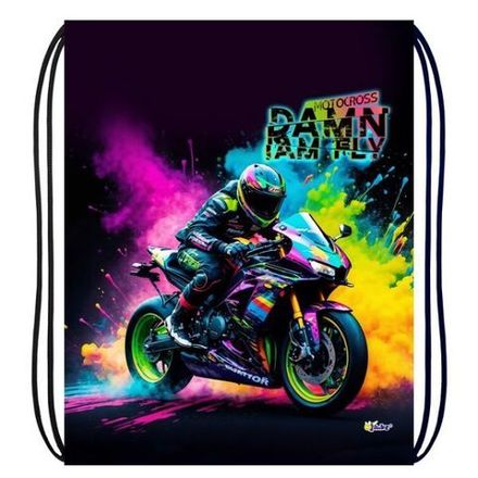 Мешок для обуви 1 отделение, МО-20, Мотогонщик 34*42см, Оникс