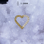 Кликер Heart Crystal PVD Yellow 1.2мм