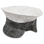 Шапка банная классическая «Фуражка», цвет комбинированный, (без упаковки)