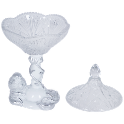 Сахарница стеклянная с крышкой Зарничка Свитти Белый