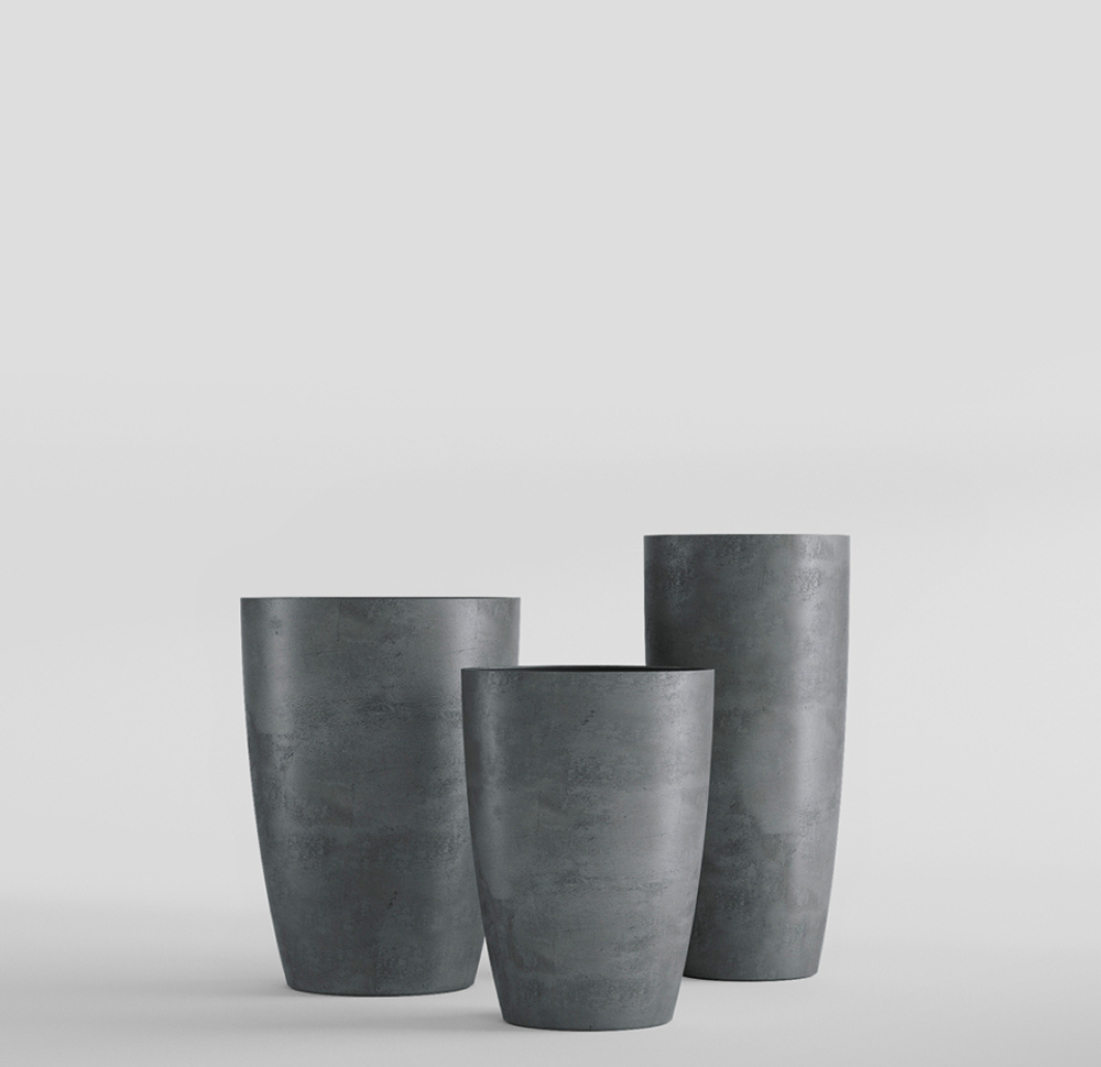 Кашпо, коллекция КОНКРИТ, форма КОНУС