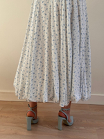 Платье Василина для беременных и кормящих, Айвори с голубыми цветами