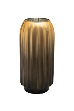 Ваза декоративная d32см Garda Decor стеклянная золотая стиль ар-деко