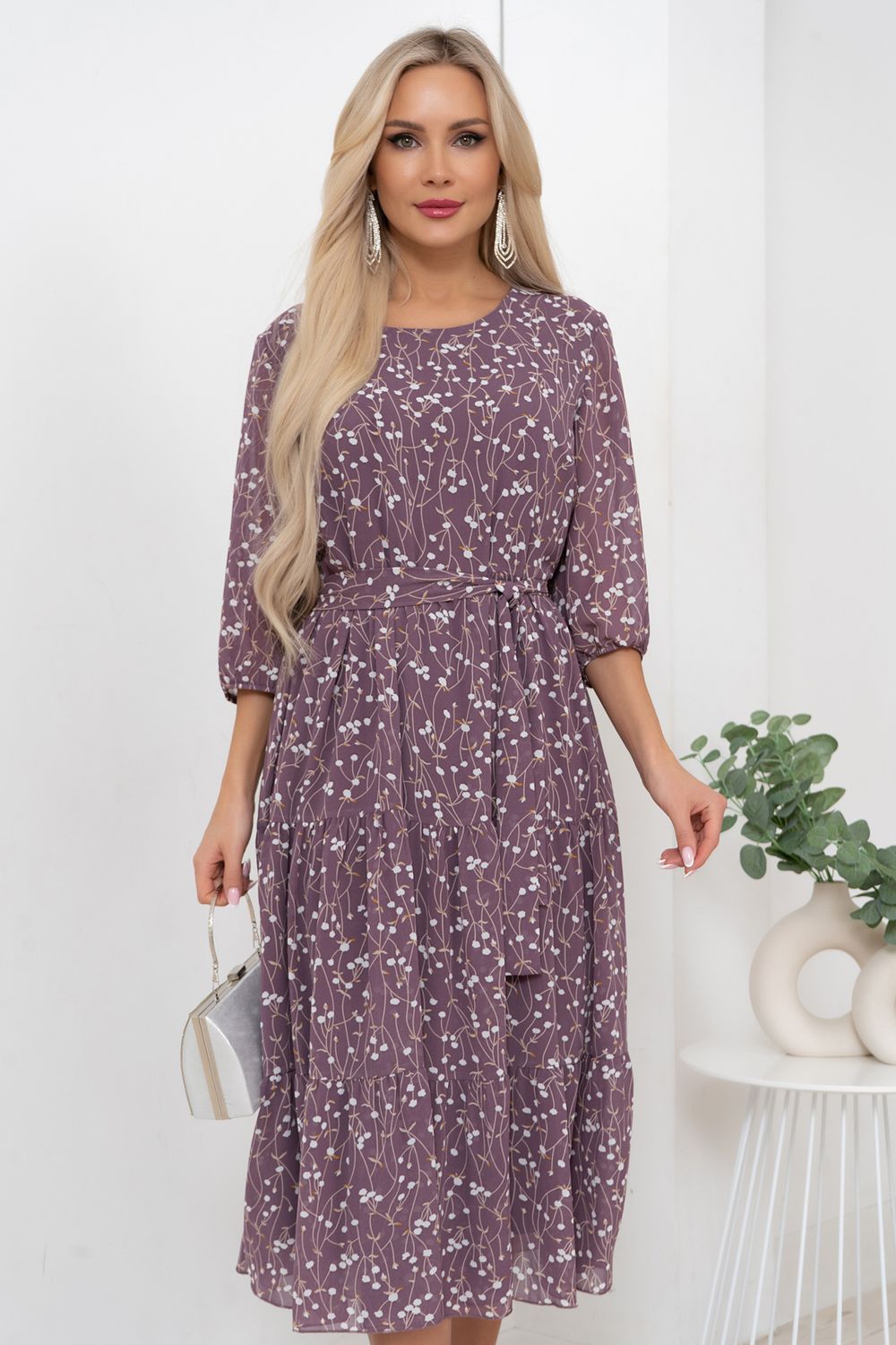 Платье Хелен (лиловый) Р11-1075/12 Nikol (Акция)