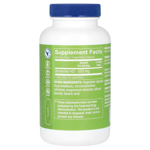 The Vitamin Shoppe, берберин гидрохлорид, 500 мг, 120 растительных капсул