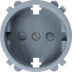 Donel D16 матовый серый Накладка для розетки Schuko с заземлением, со шторками 16A 250 В~