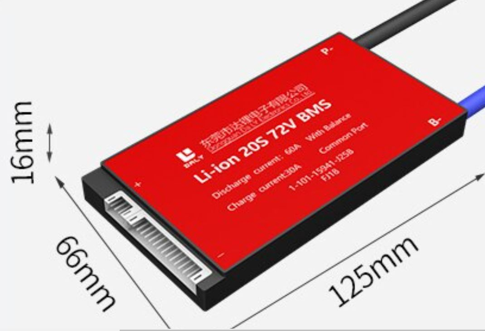 Плата контроля BMS Li-ion 20S 72V 50A