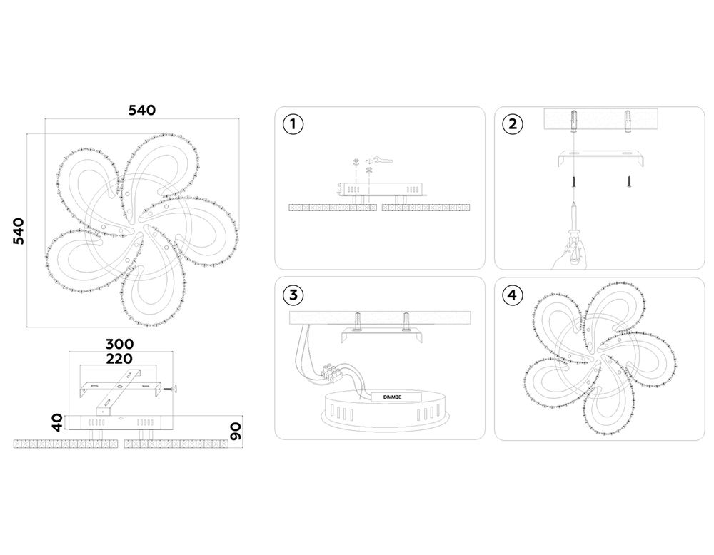 Ambrella Потолочный светодиодный светильник с пультом Ice FA1703