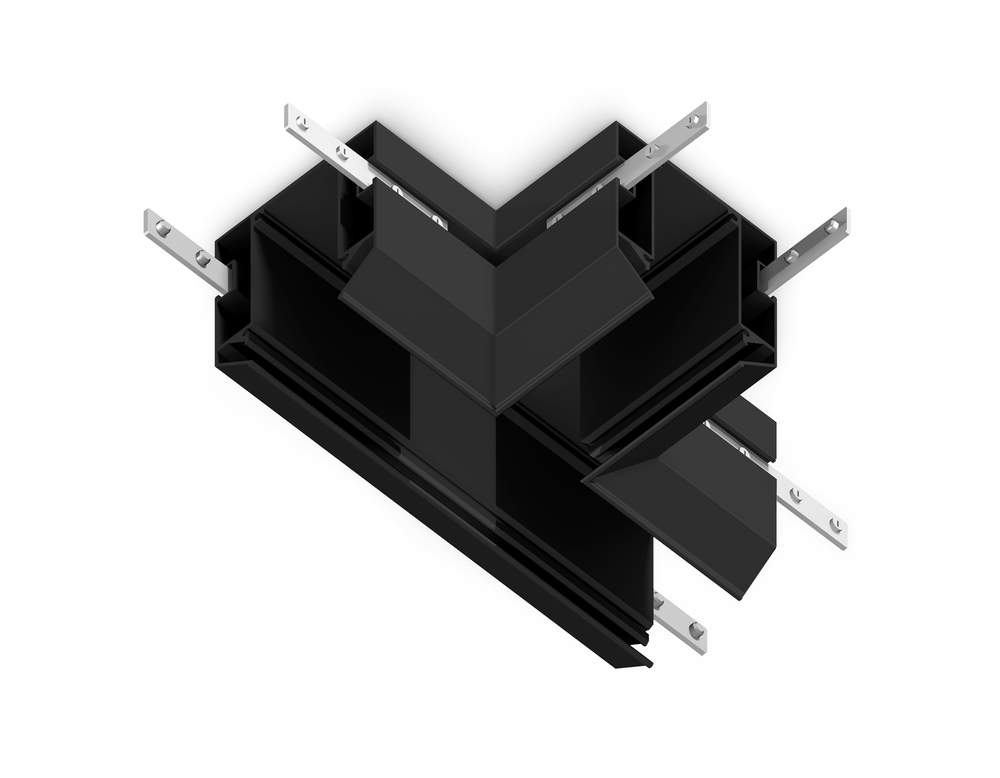 GL1044 BK черный коннектор Т-образный для корпуса в натяжной потолок Magnetic 220V 140*100*61